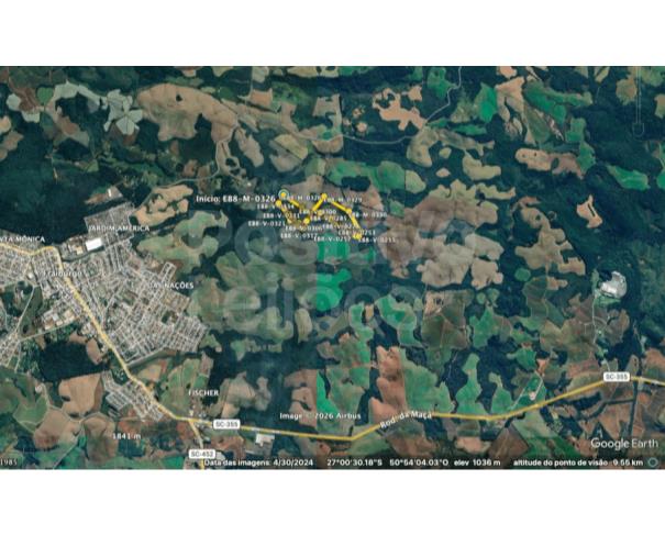 TERRENO RURAL DE 267,680,51M² - FRAIBURGO - SC